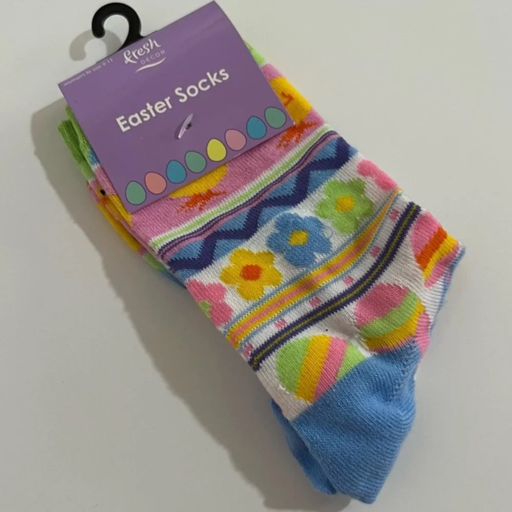 Fresh Decor Spring Easter Fashion Socks New Size 9-11
